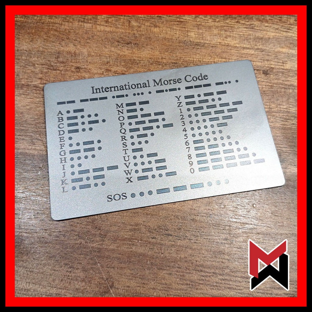 CountyComm Titanium Comm Card Morse Code Ruler