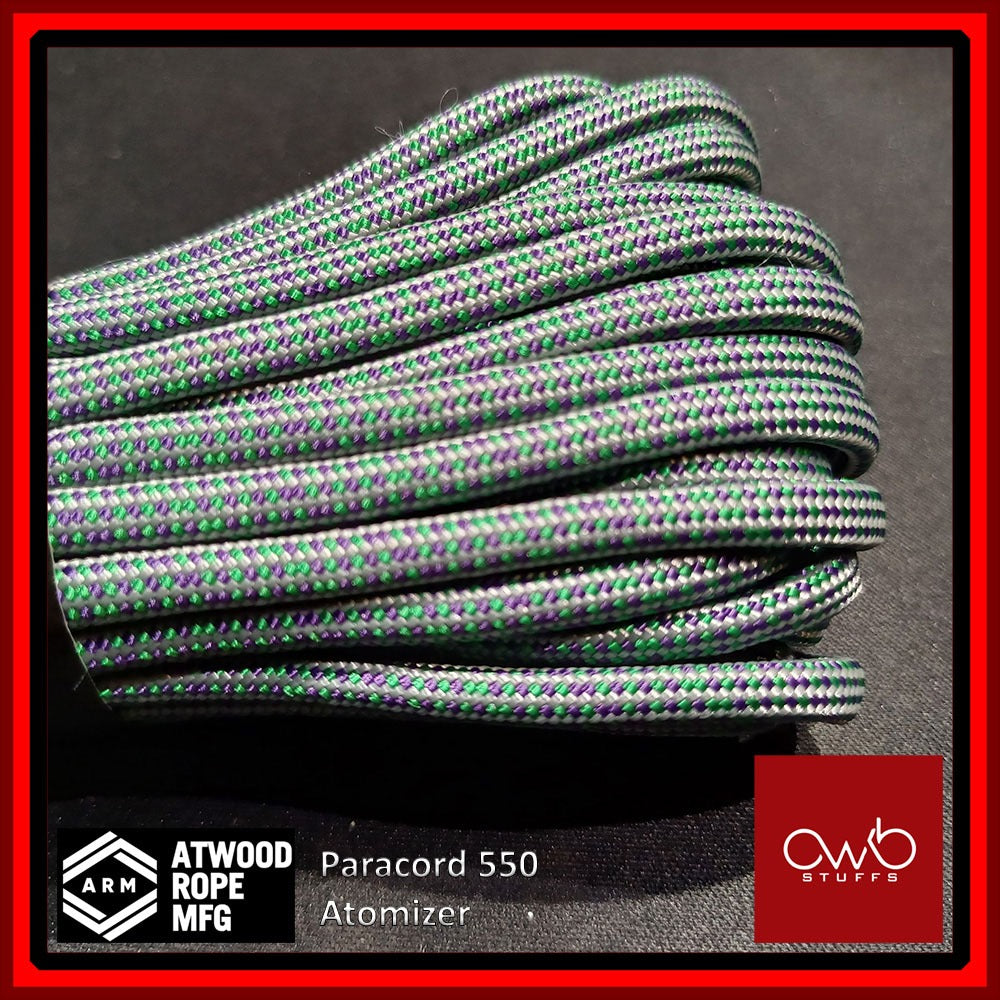 Atwood USA - Paracord 550 - 10ft Length - Set 5 of 5 (Special Exclusive Pattern Set 2)