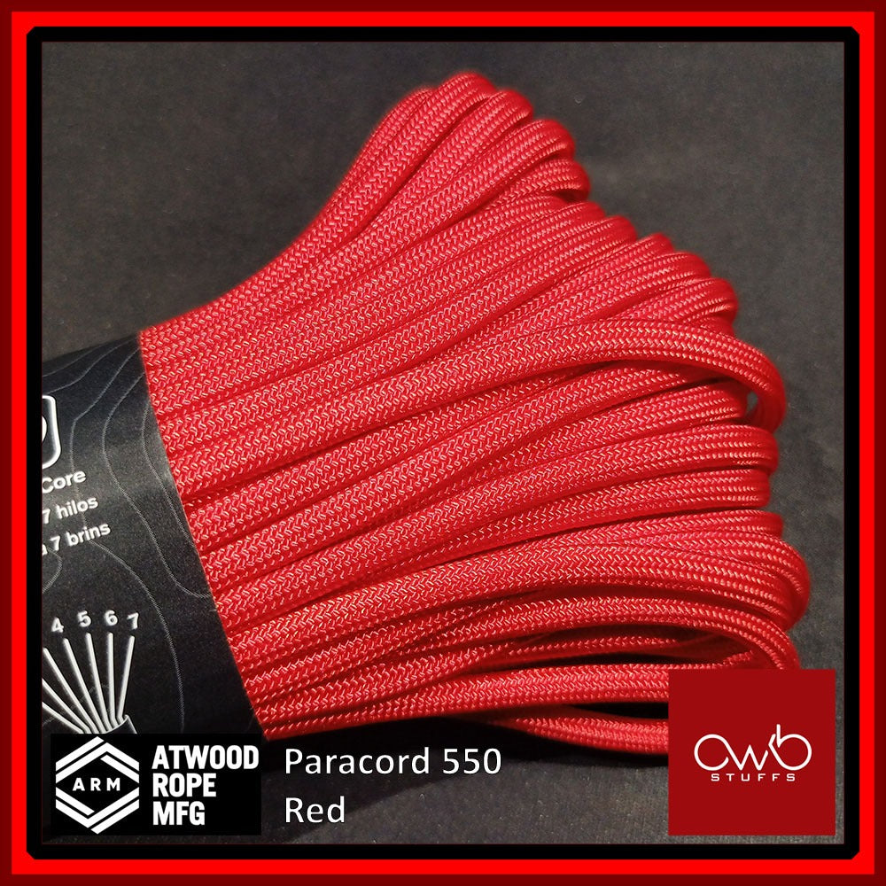 Atwood USA - Paracord 550 - 10ft Length - Plain Colors