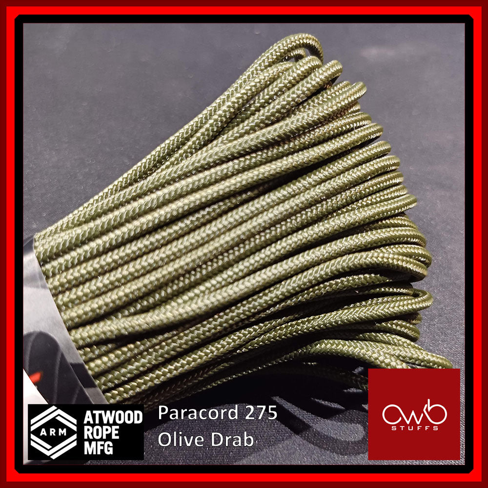 ATWOOD USA - Tactical Cord 275 - Set 1 of 2 - Paracord 3/32 4 Strand