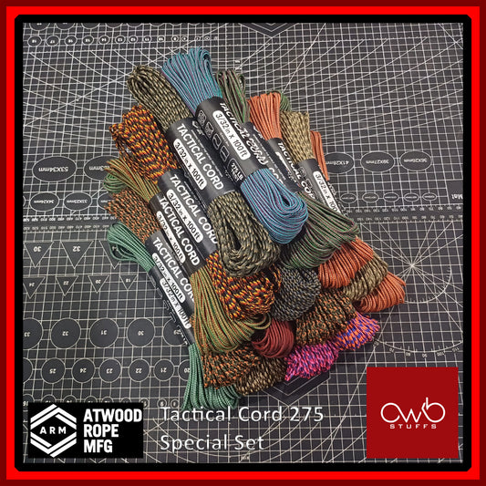 ATWOOD USA - Tactical Cord 275 - Set 2 of 2 (Special Pattern Set) - Paracord 3/32 4 Strand