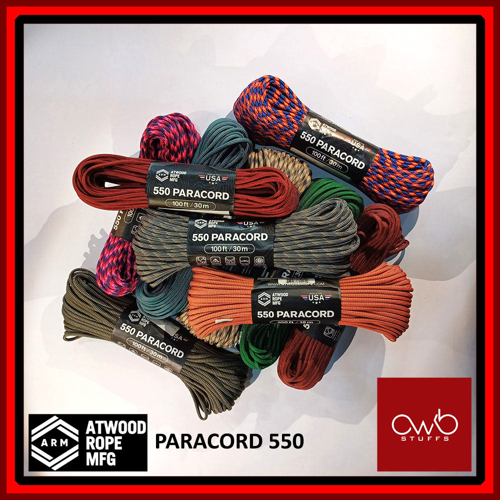 Atwood USA - Paracord 550 - 10ft Length - Set 4 of 5 (Special Exclusive Pattern Set 1)