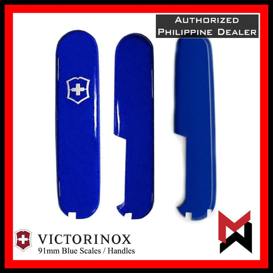 Victorinox BLUE 91mm Scale / Handle / Pen - Front Back / 1 - 2 Slots Scales Handles Replacement