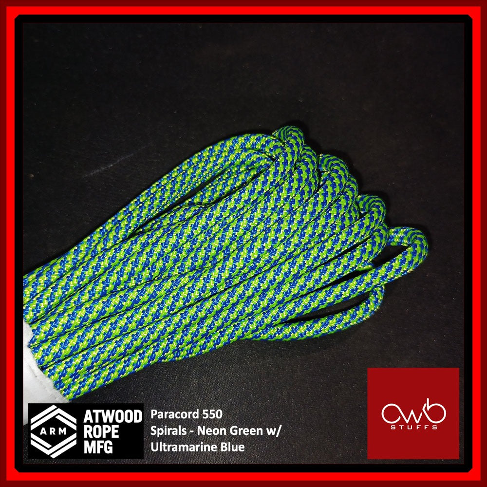 Atwood USA - Paracord 550 - 10ft Length - Set 5 of 5 (Special Exclusive Pattern Set 2)