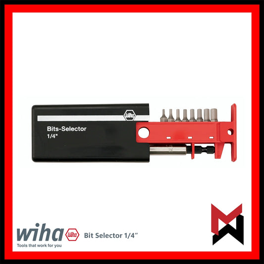 Wiha Hex Bit Selector - 9 Hex Bits Set - 1.5mm to 8.0mm