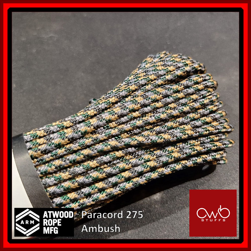 ATWOOD USA - Tactical Cord 275 - Set 2 of 2 (Special Pattern Set) - Paracord 3/32 4 Strand