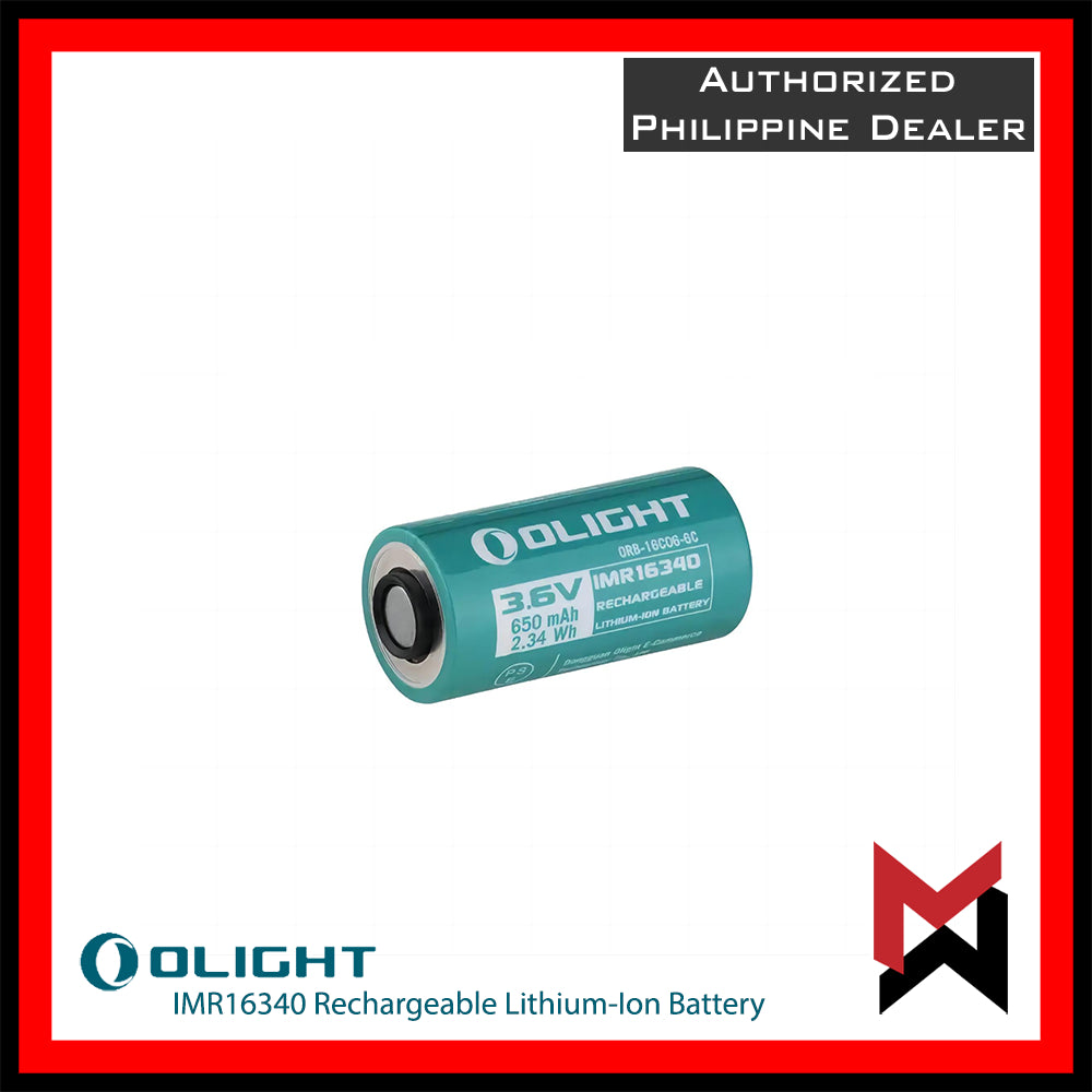 Olight - Custom IMR 16340 / RCR123A  CR123A Battery for Baton 3 / S1R II Baton Perun 2 Mini / Perun