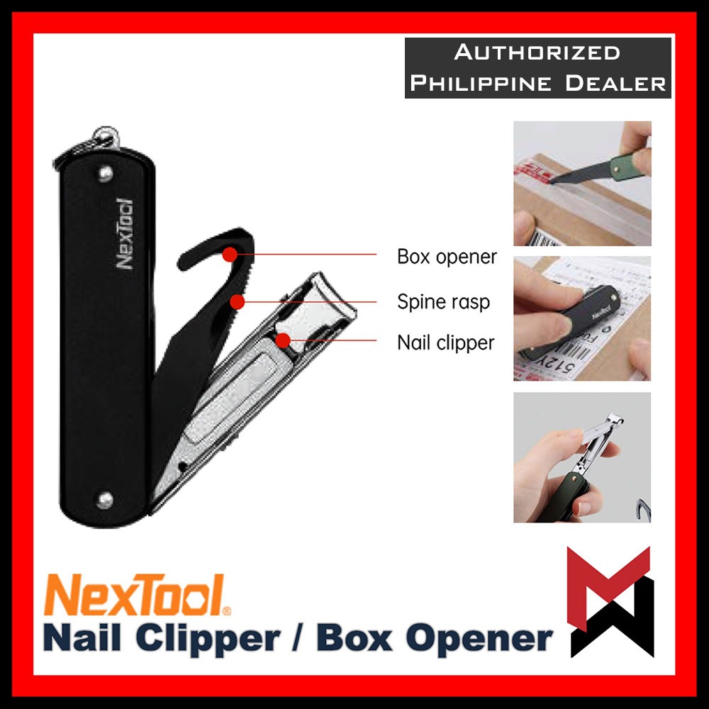 NexTool Nail Clipper - BLACK GREEN - Nail Clip - Nail Cutter with Package Opener