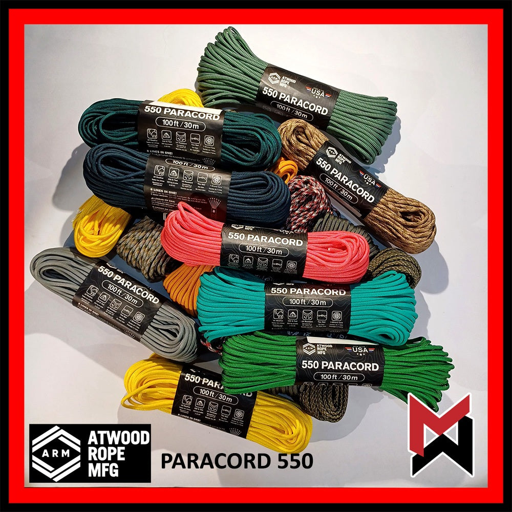 Atwood USA - Paracord 550 - 10ft Length - Plain Colors