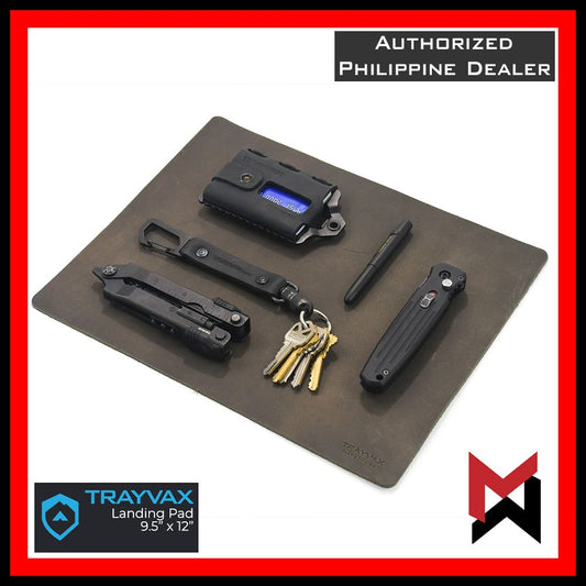 Trayvax Landing Pad - Leather Mat - EDC Dump Mat / Mouse Pad