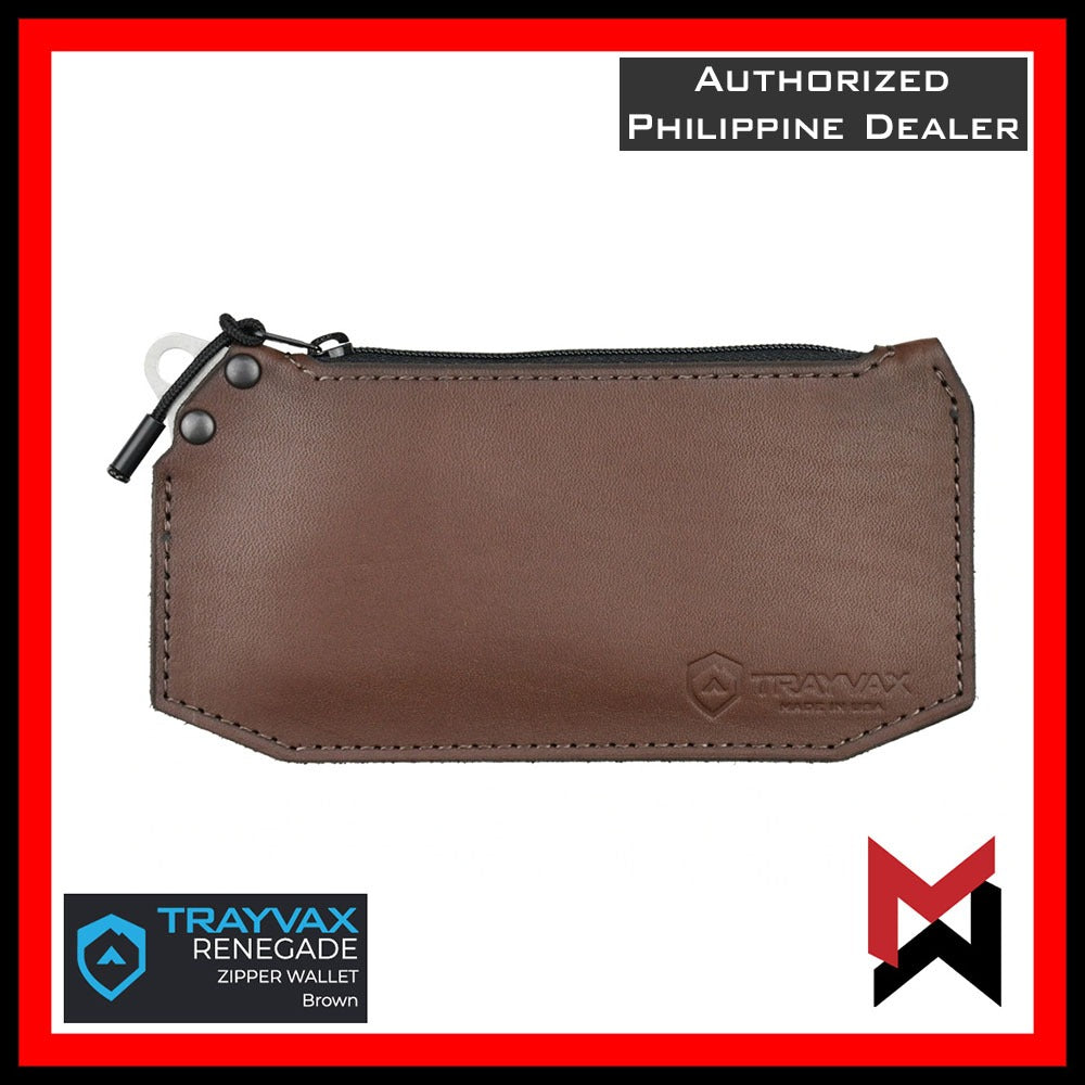 Trayvax Renegade Zipper Wallet - Brown