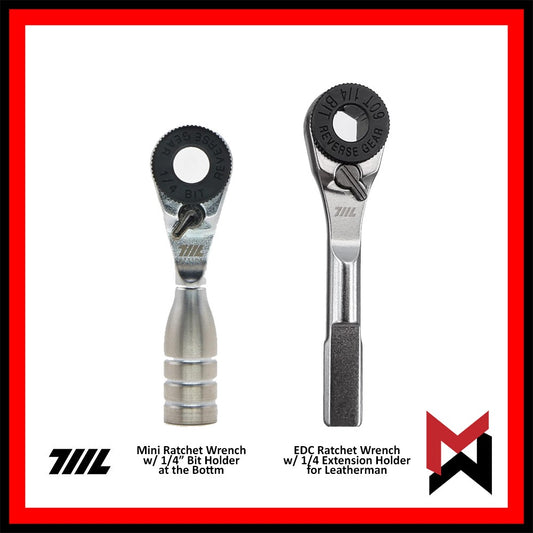 711L EDC Ratchet Wrench for Multi Tools ¼” Hex Bit - for Leatherman