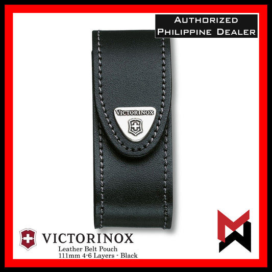 Victorinox 111mm 4-6 layers BLACK - Leather Belt Pouch - 4.0524.3 - Workchamp Hercules Skipper