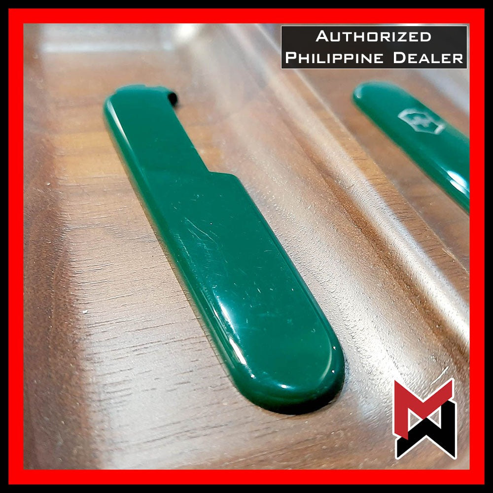 Victorinox GREEN 91mm Scale / Handle / Pen - Front Back / 1 - 2 Slots Scales Handles Replacement