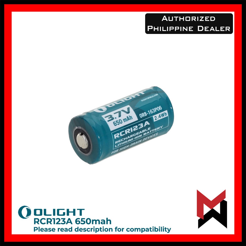 Olight RCR123A 16340 Rechargeable Battery 650mah Li-ion Protected - ORB-163P06