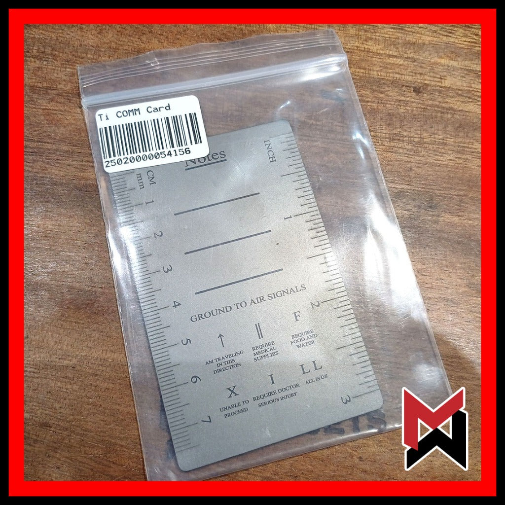 CountyComm Titanium Comm Card Morse Code Ruler – MW Gears and Gadgets