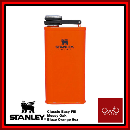 Stanley Classic Easy Fill Wide Mouth Flask 8oz - Mossy Oak Blaze Orange - Liquor Wine Flask