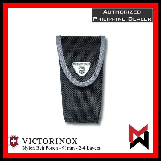 Victorinox Nylon Belt Pouch - 91mm - 2-4 Layers - Black - 4.0543.3 - Huntsman / Climber / Spartan