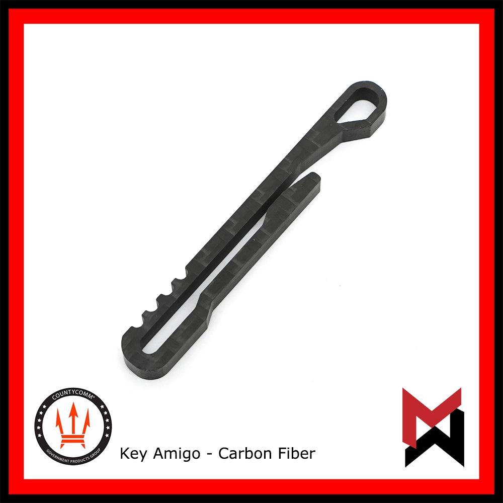 CountyComm Maratac - Key Amigo Key Clip - Titanium / Carbon Fiber