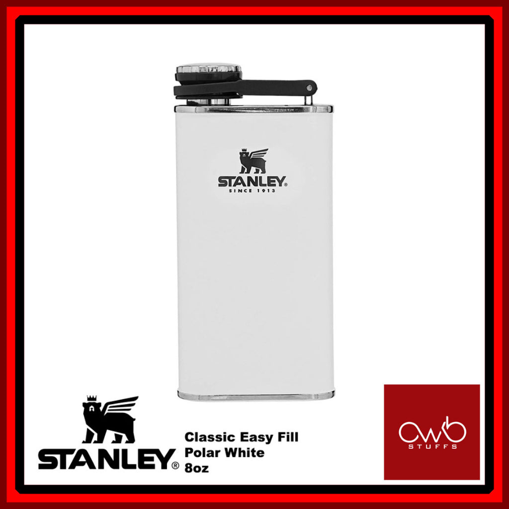 Stanley Classic Easy Fill Wide Mouth Flask 8oz - POLAR WHITE - Liquor Wine Flask