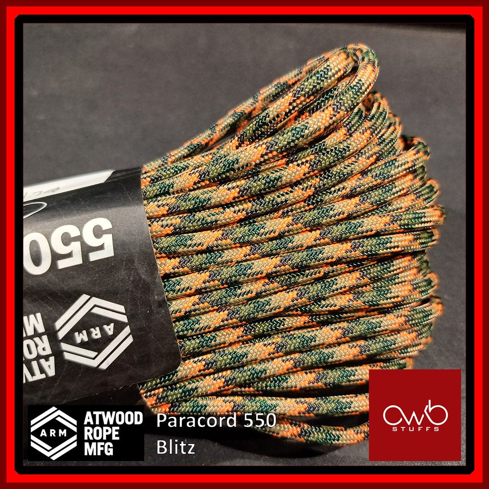 Atwood USA - Paracord 550 - 10ft Length - Set 4 of 5 (Special Exclusive Pattern Set 1)