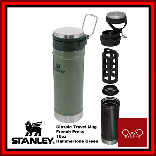 Stanley - Classic Travel Mug French Press - Hammertone Green