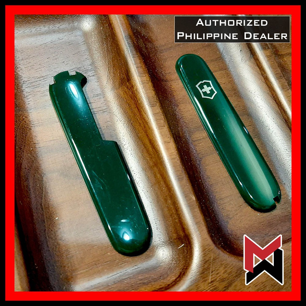 Victorinox GREEN 91mm Scale / Handle / Pen - Front Back / 1 - 2 Slots Scales Handles Replacement