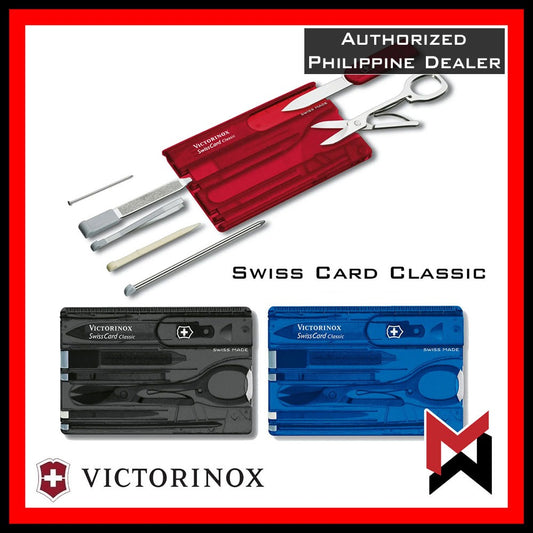 Victorinox SwissCard Classic - Red Ruby / Blue Sapphire / Black Onyx Swiss card