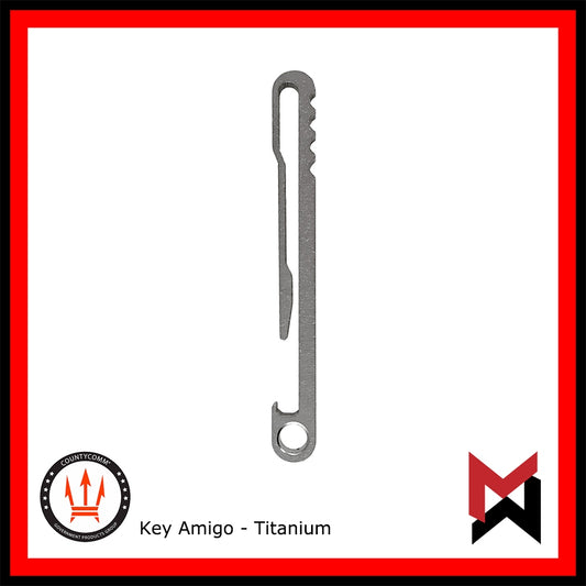 CountyComm Maratac - Key Amigo Key Clip - Titanium / Carbon Fiber