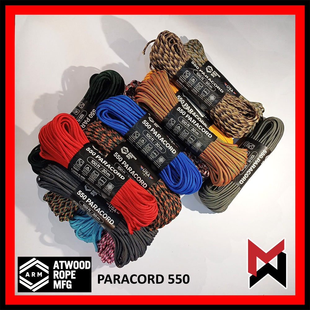 Atwood USA - Paracord 550 - 10ft Length - Plain Colors