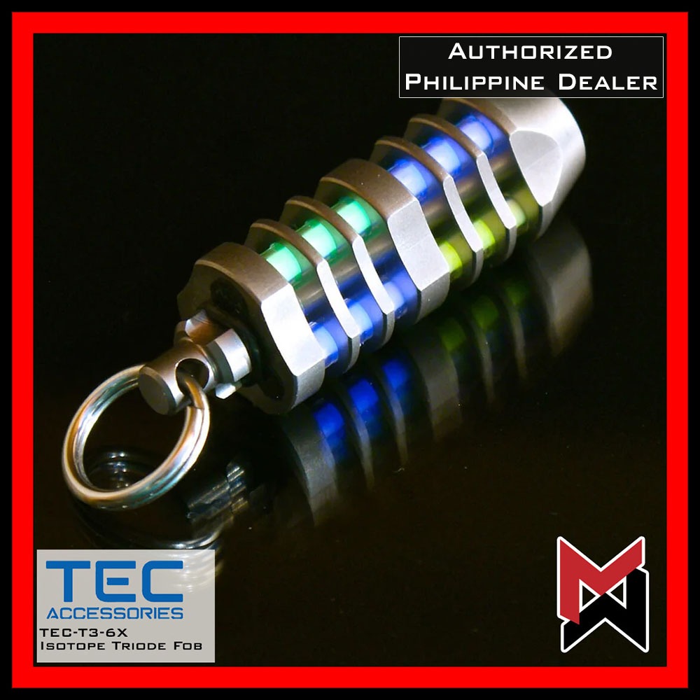 TEC - T3-6X Titanium Ti  Isotope Triode Fob - Tritium / Trits Holder