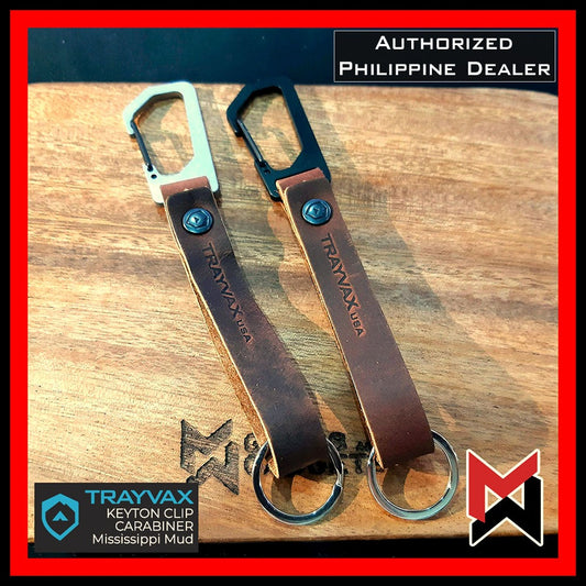 Trayvax Keyton Clip Carabiner - Mississippi Mud Leather - Keychain