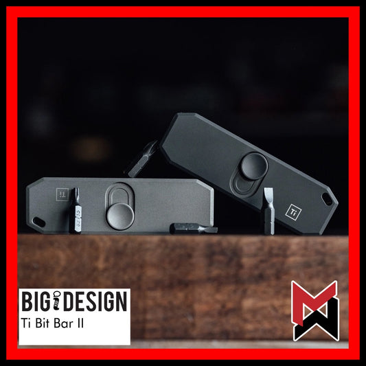 BIGiDESIGN - Ti Bit Bar 2 - Titanium Stonewashed / Black DLC - Big idea Design - Bitbar II