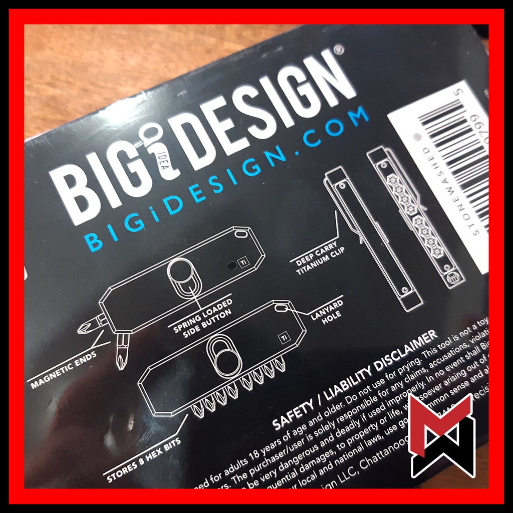 BIGiDESIGN - Ti Bit Bar 2 - Titanium Stonewashed / Black DLC - Big idea Design - Bitbar II