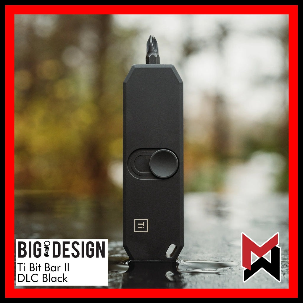 BIGiDESIGN - Ti Bit Bar 2 - Titanium Stonewashed / Black DLC - Big idea Design - Bitbar II