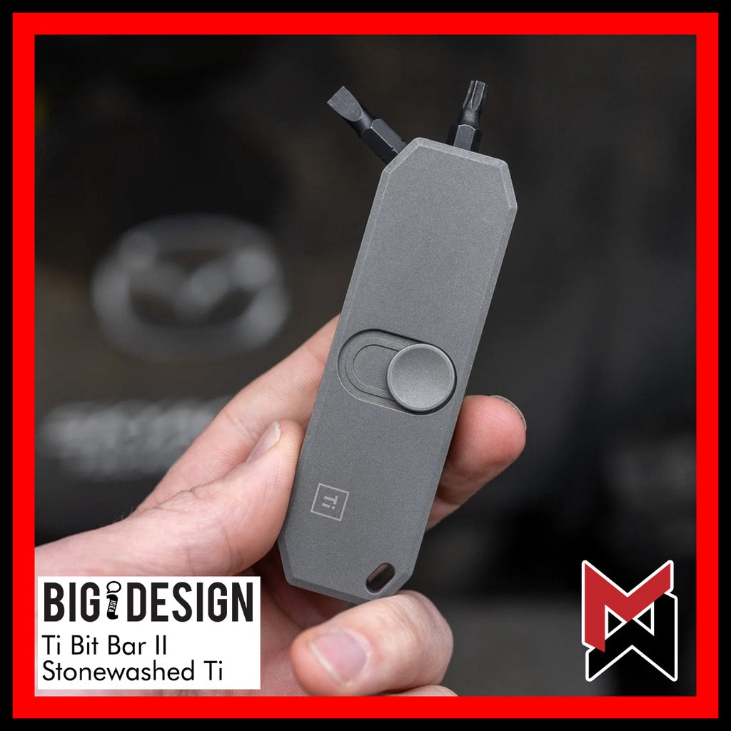 BIGiDESIGN - Ti Bit Bar 2 - Titanium Stonewashed / Black DLC - Big idea Design - Bitbar II