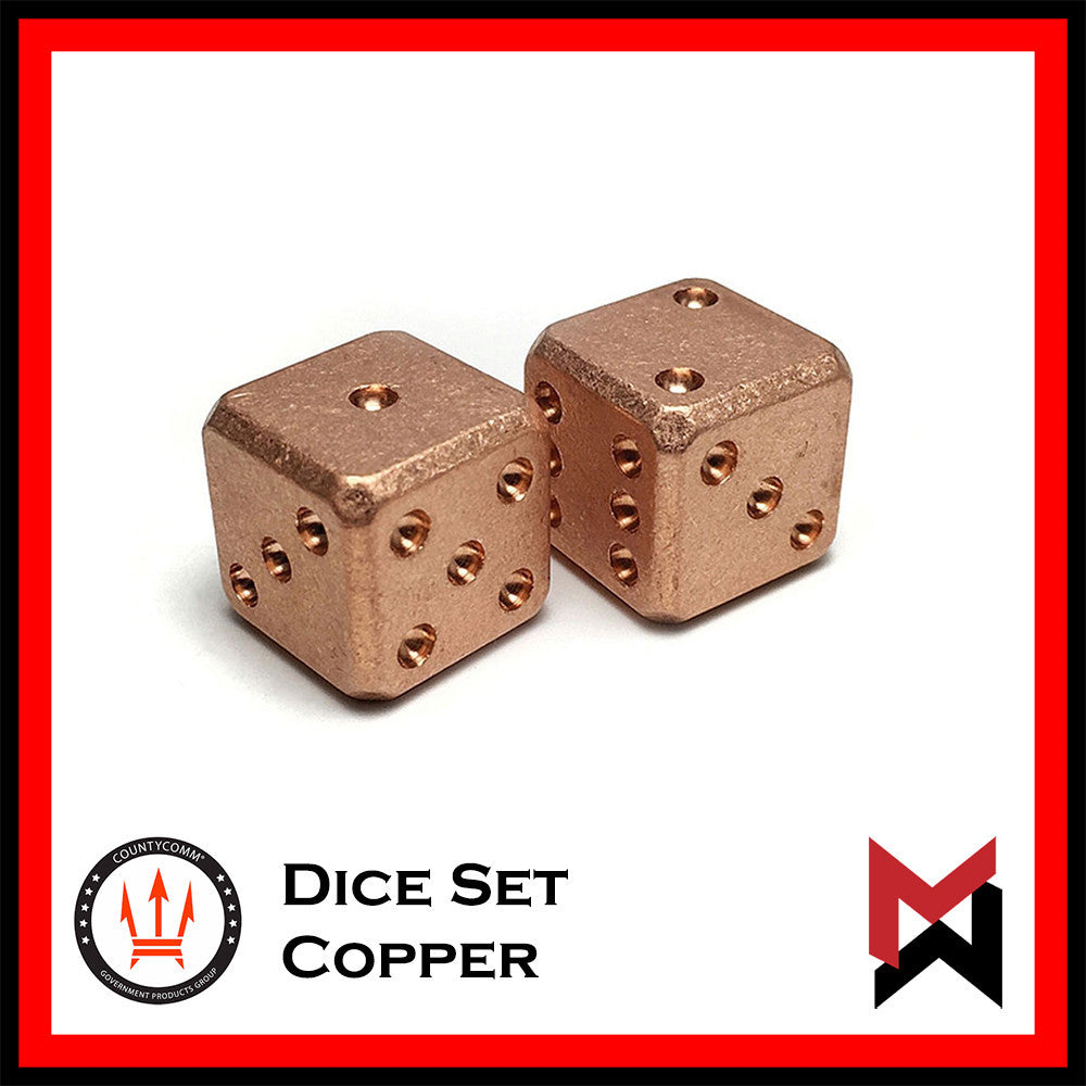 CountyComm Pair-A-Dice - Copper Dice Set - 2pc / 1pair