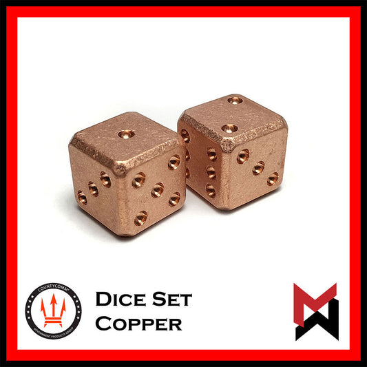 CountyComm Pair-A-Dice - Copper Dice Set - 2pc / 1pair