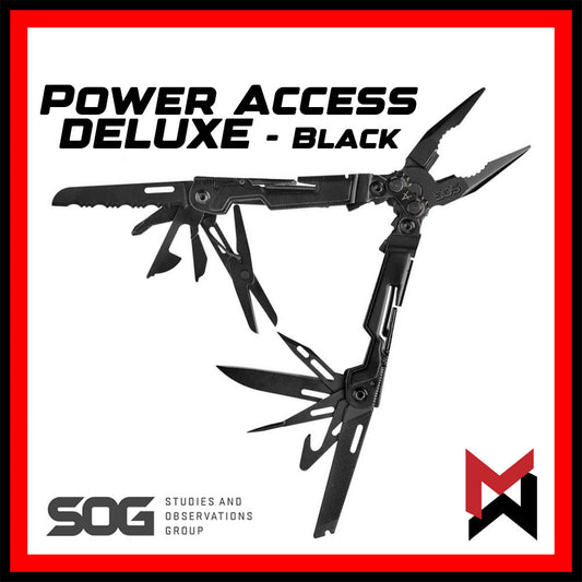 SOG - Power Access Deluxe + Hex Bit Kit + Sheath - Black - Multitool