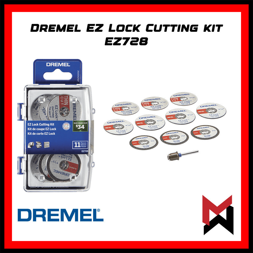 Dremel - EZ Lock Rotary Tool Cutting Discs Accessory Kit for Plastic Metal Thin Cuts - EZ728-01