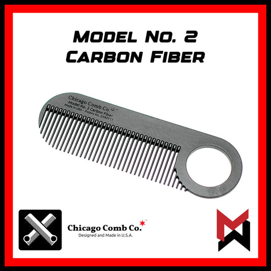 Chicago Comb Co.  - Model No. 2 - Carbon Fiber Comb