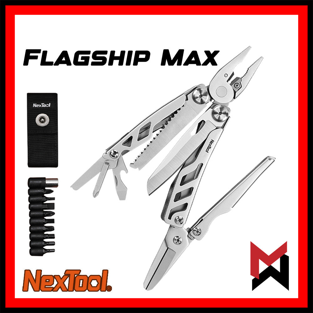 Nextool Flagship Pro MAX - Upgraded Heavy Duty Nylon Sheath / Bits Included - NE20310A