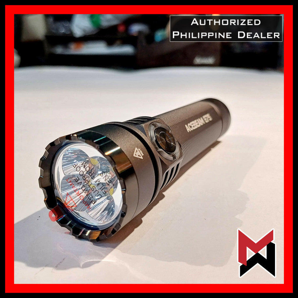 ACEBEAM - E75 - Quad Core LED Flashlight - Grey / Gray 6500k COOL WHITE - 4500 Lumens