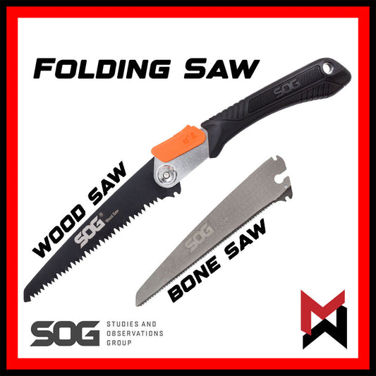 SOG - Folding Saw - Camping Saw / Wood Saw / Bone Saw