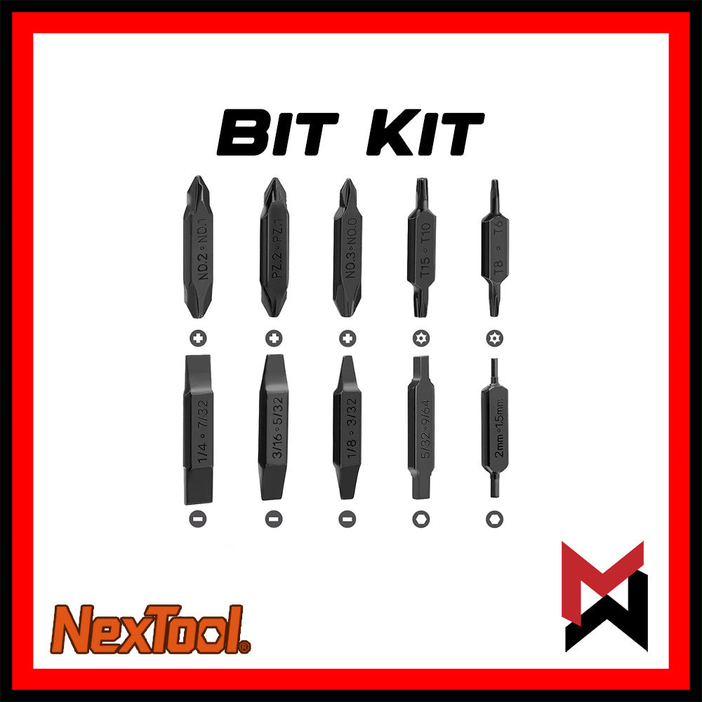 NexTool - Bit Kit for the NexTool Captain / Leatherman Wave / Surge / Charge / Arc