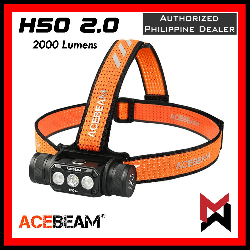 ACEBEAM - H50 2.0 V2 - 2000 Lumens 5000k Rechargeable Headlamp