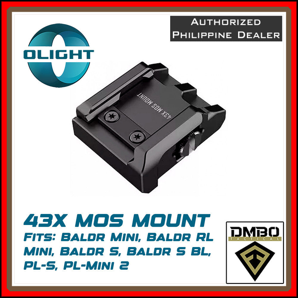 Olight 43X MOS Mount for Baldr S, Baldr Mini, PL-Mini 3 and PL-Mini 2