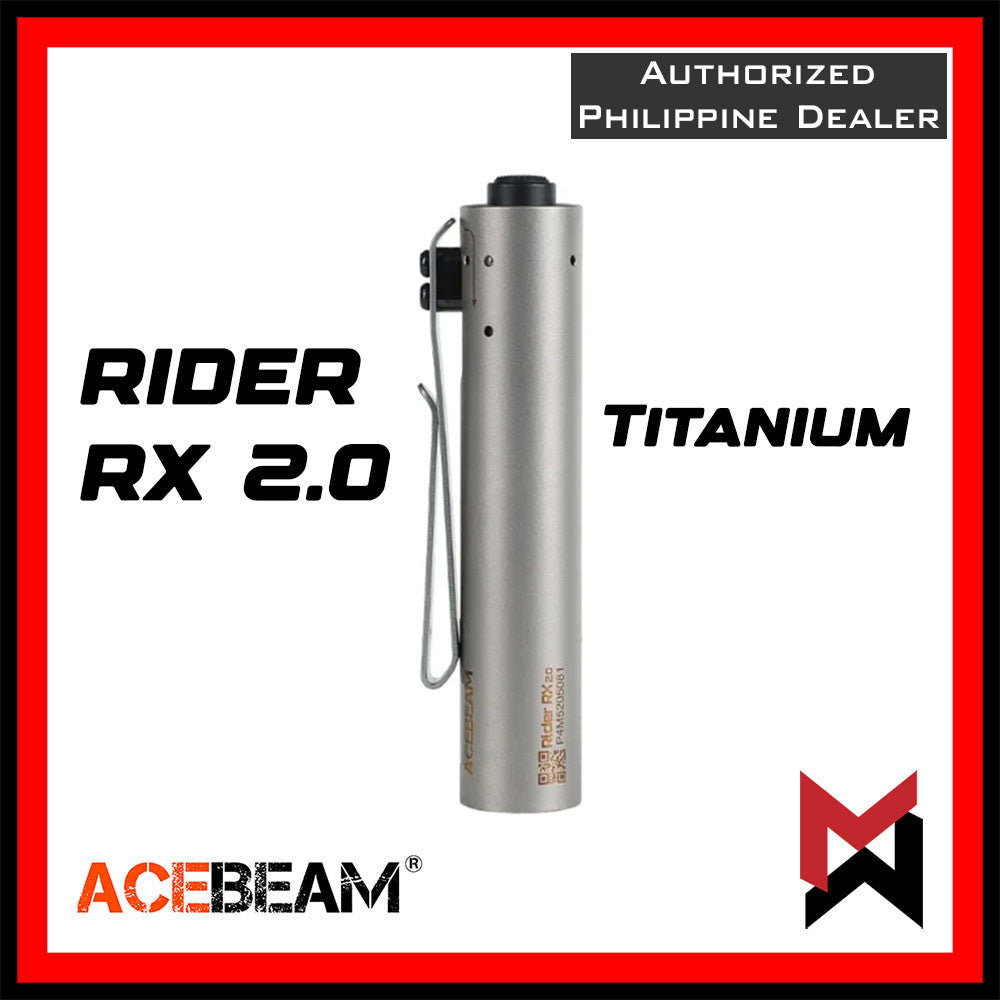 ACEBEAM - Rider Rx 2.0 - ANODIZED Ti Titanium - Limited Edition LED Flashlight