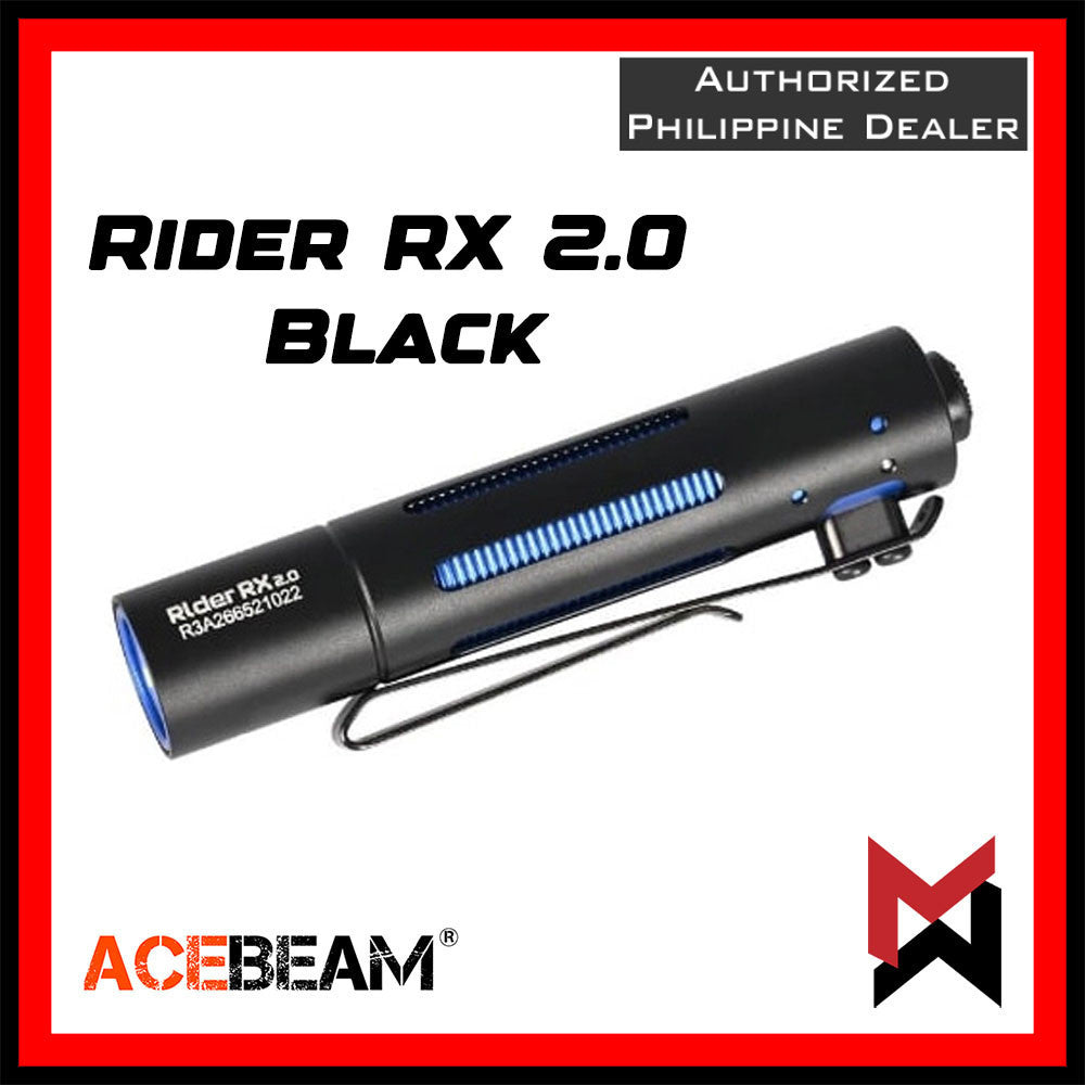 ACEBEAM - Rider RX 2.0 Black V2 - 6500K 1000 Lumens Cool White Led Flashlight