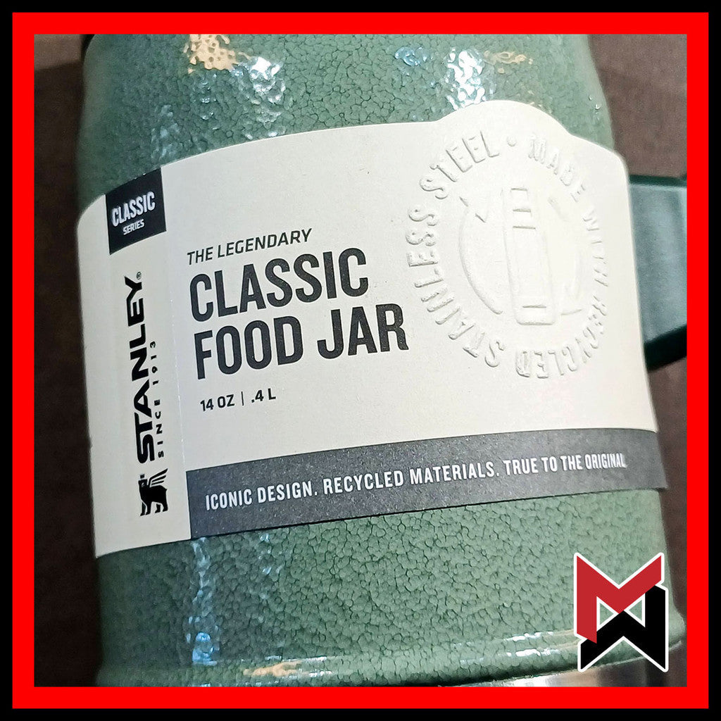 Classic Legendary Vacuum Food Jar + Spork 14oz - Hammertone Green